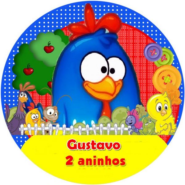 Rótulos latinhas galinha pintadinha