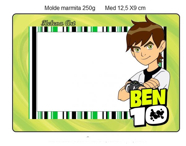 Rotulos Marmitinhas Personalizadas Ben 10