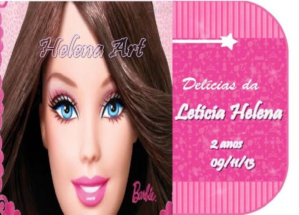 Rotulos marmita Barbie