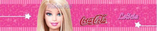 Rótulo coca cola Barbie