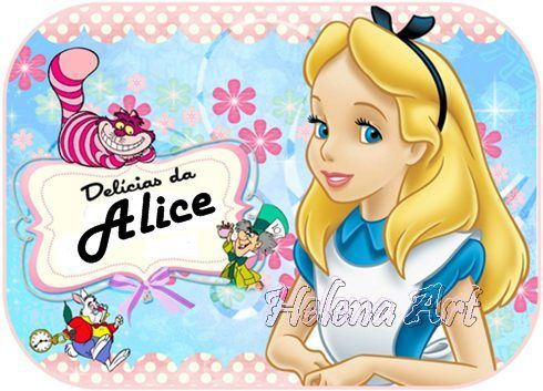 Rotulos Marmitinhas Alice no pais das maravilhas